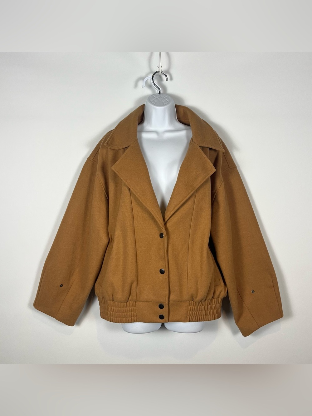 Strut & Bolt Oversized Caramel Brown Bomber Coat Size Medium New With Tags